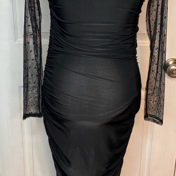 Pretty Little Things Dress SZ 8|black|longsleeve|meshsleeves|midi - Picture 2 of 7